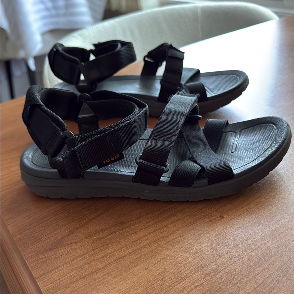 TEVA Black Strappy Sandals - Picture 2 of 5